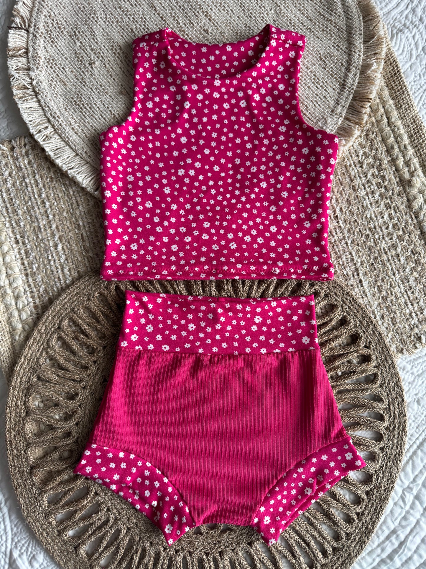 Fuchsia Floral Elise Tank+Bummies